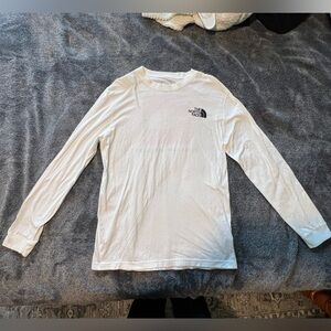 The North Face White Tee with Red Logo Block